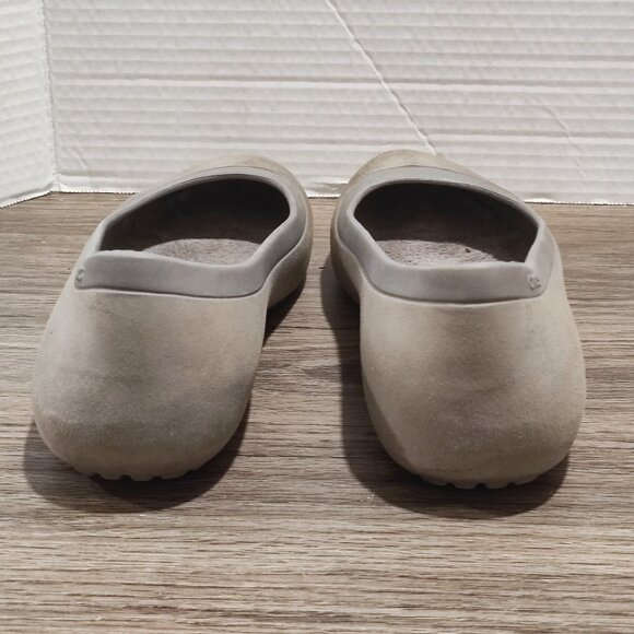 Crocs Ballet Flats Sz 8 Grey Rubber Minimalist Round Toe Comfort Ballerina Shoe - Picture 5 of 14